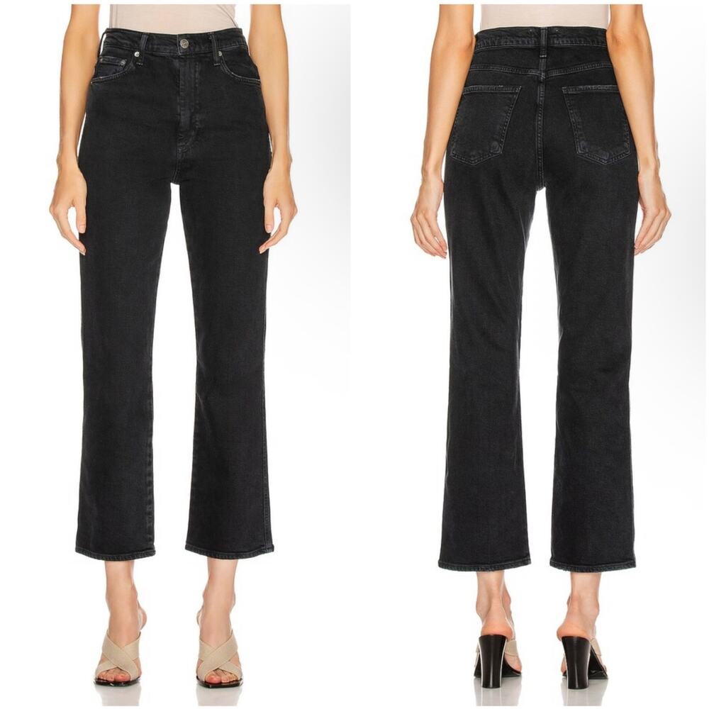 AGOLDE Pinch Waist High-Rise Kick Premium Denim Jeans in Realm  - Size 27